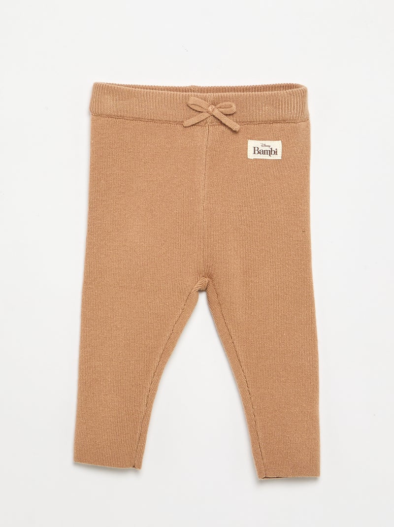 Ensemble 'Disney' 2 pièces en maille tricotée - Pull + legging Beige - Kiabi