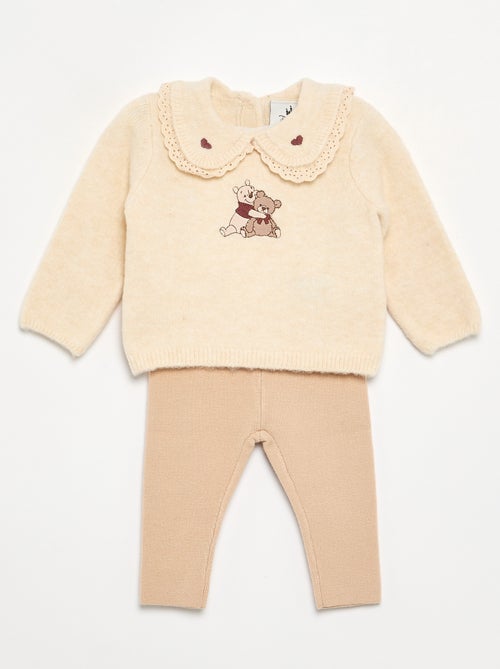 Ensemble 'Disney' 2 pièces en maille tricotée - Pull + legging - Kiabi
