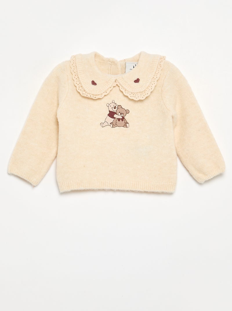 Ensemble 'Disney' 2 pièces en maille tricotée - Pull + legging Blanc - Kiabi