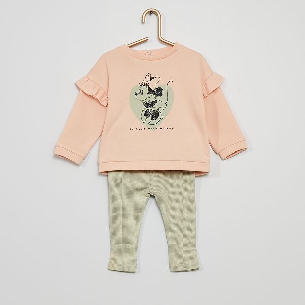 Ensemble Disney 2 Pieces Bebe Fille Rose Gris Kiabi 15 00