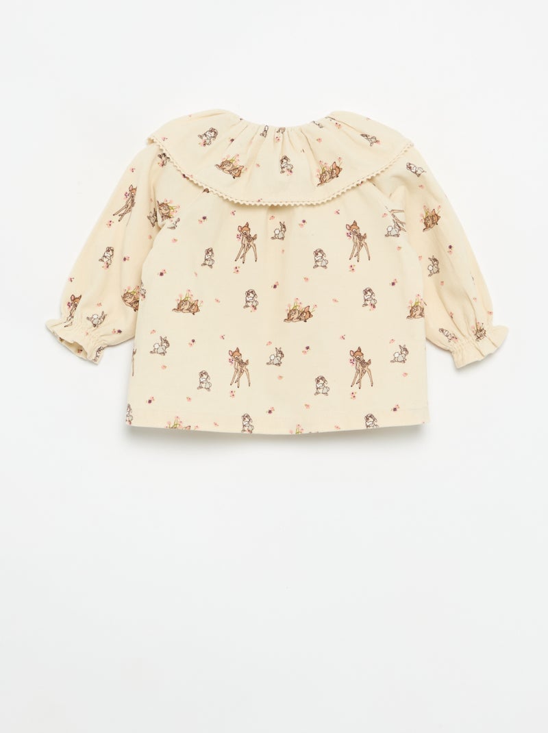 Ensemble 'Disney' 'Bambi' 2 pièces - Chemise + legging Beige - Kiabi