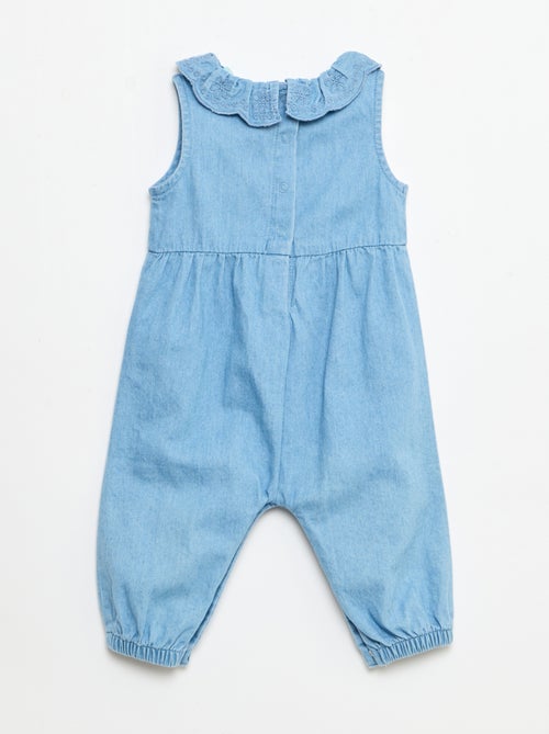 Ensemble 'Disney' en denim - Salopette longue + bandeau - Kiabi