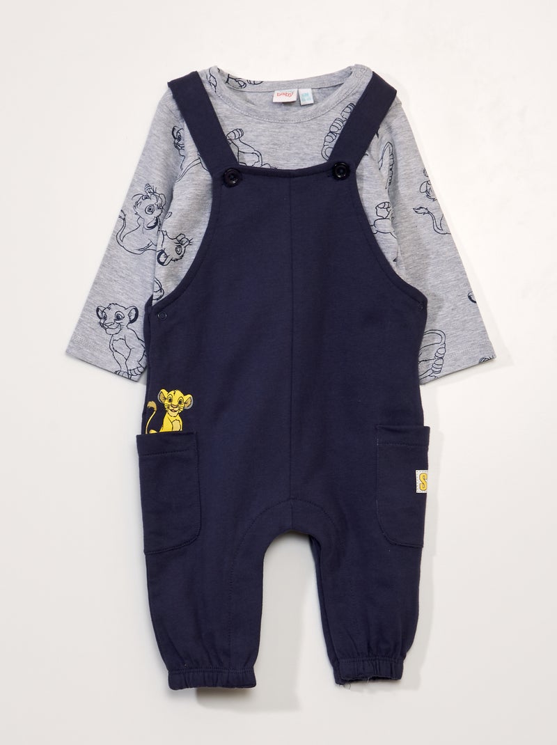 Ensemble 'Disney' salopette + t-shirt - 2 pièces Marine - Kiabi