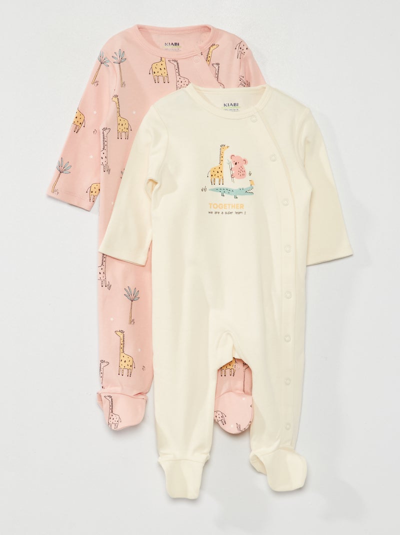 Ensemble dors-bien - 2 pièces Rose/beige - Kiabi