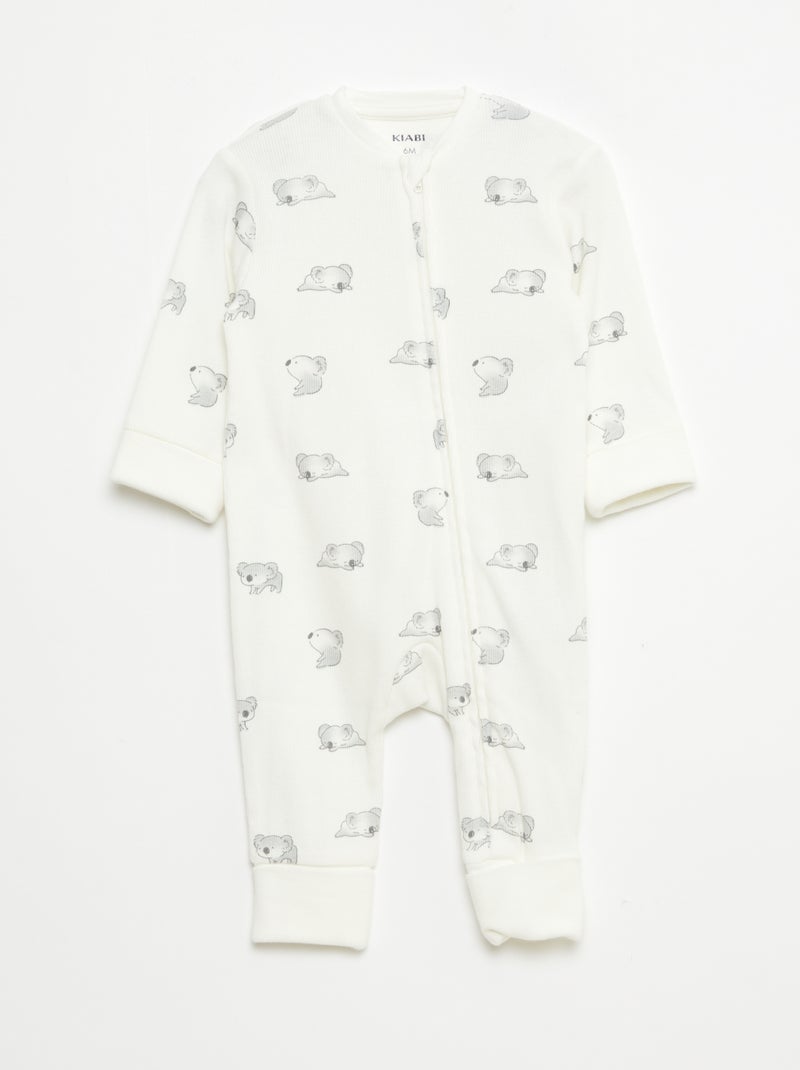 Ensemble dors-bien + bavoir + body - 3 pièces Blanc - Kiabi