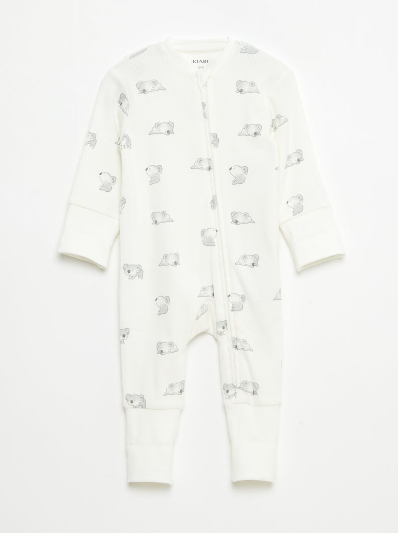 Ensemble dors-bien + bavoir + body - 3 pièces Blanc - Kiabi