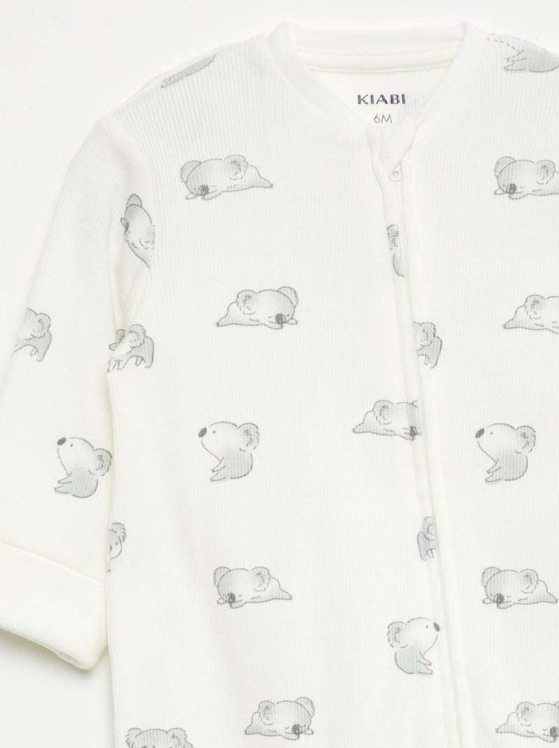 Ensemble dors-bien + bavoir + body - 3 pièces Blanc - Kiabi