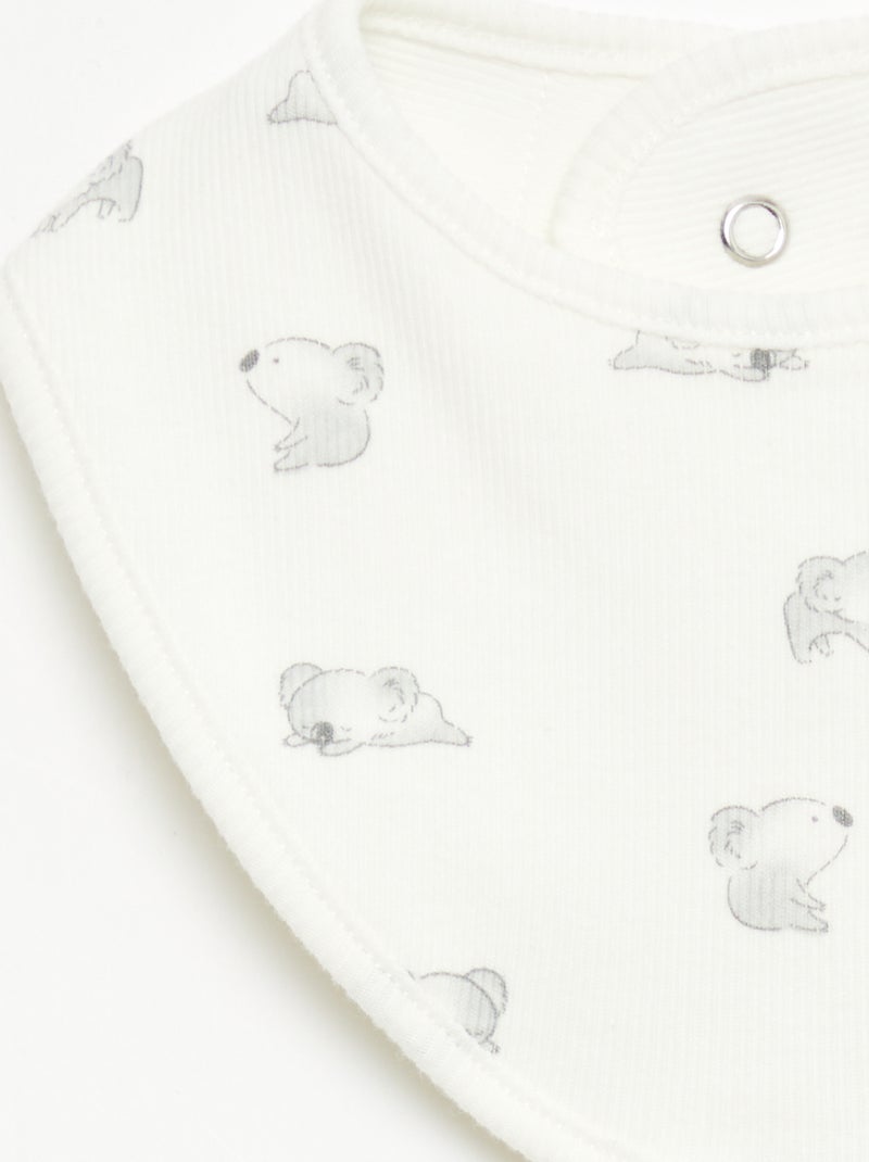 Ensemble dors-bien + bavoir + body - 3 pièces Blanc - Kiabi