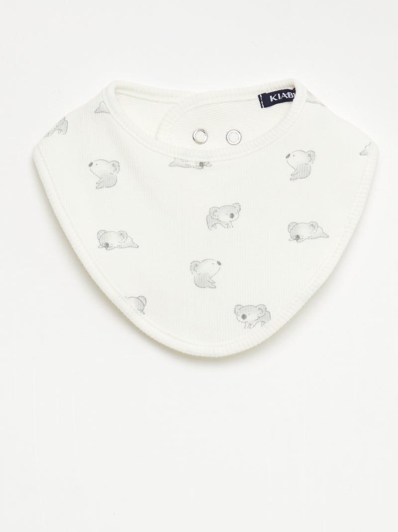 Ensemble dors-bien + bavoir + body - 3 pièces Blanc - Kiabi