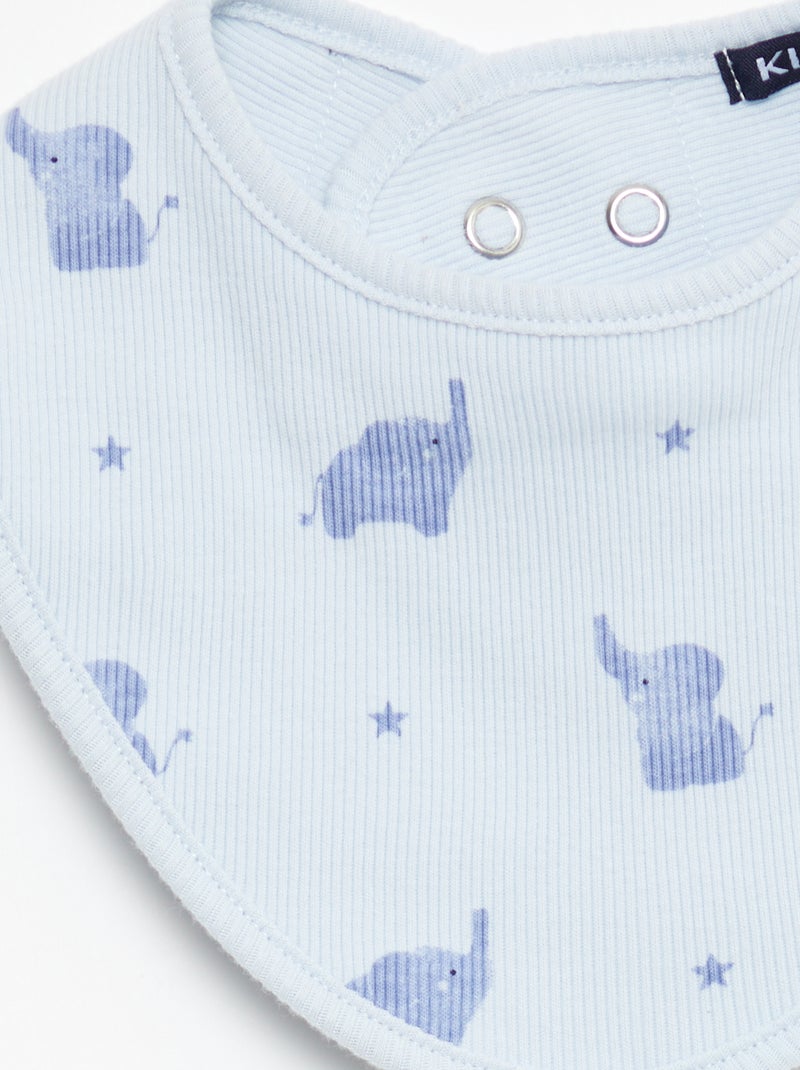 Ensemble dors-bien + bavoir + body - 3 pièces Bleu - Kiabi