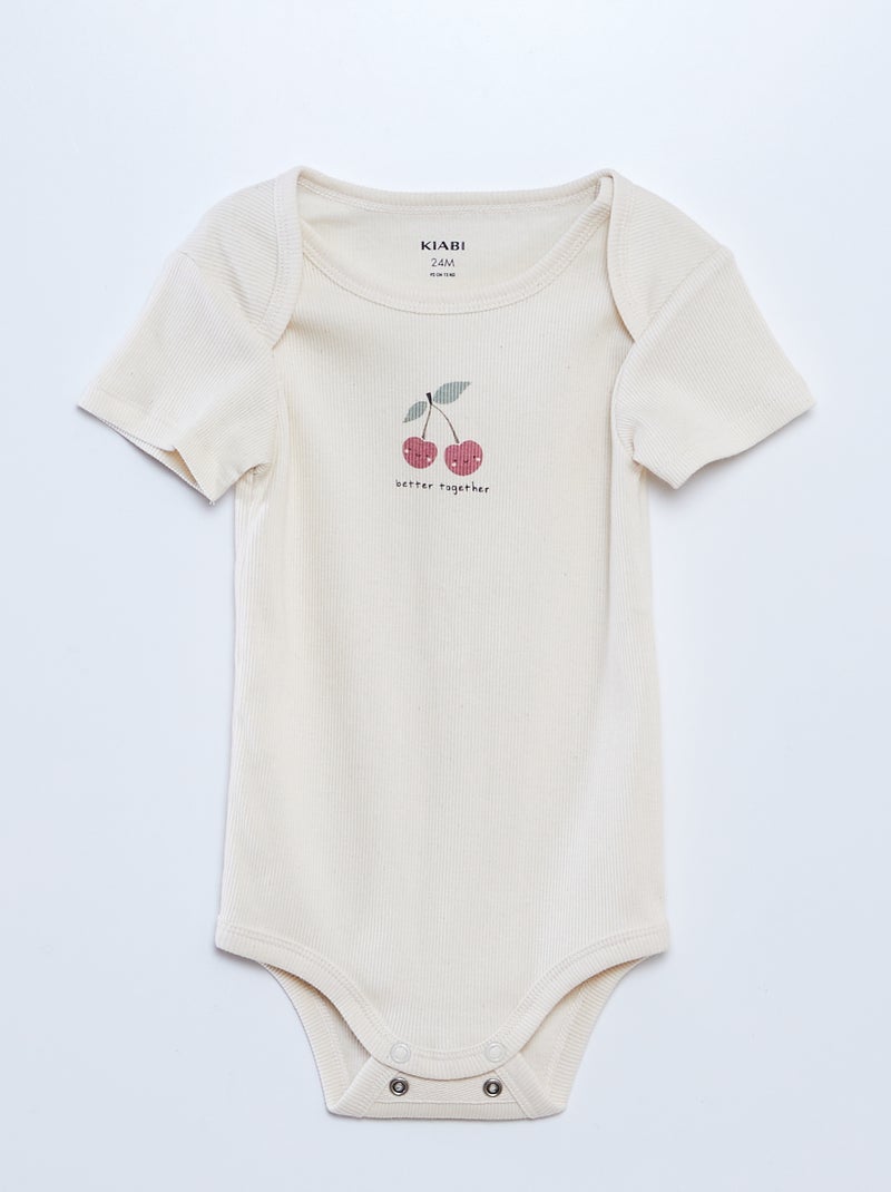 Ensemble dors-bien + body + bavoir - 3 pièces Rose - Kiabi