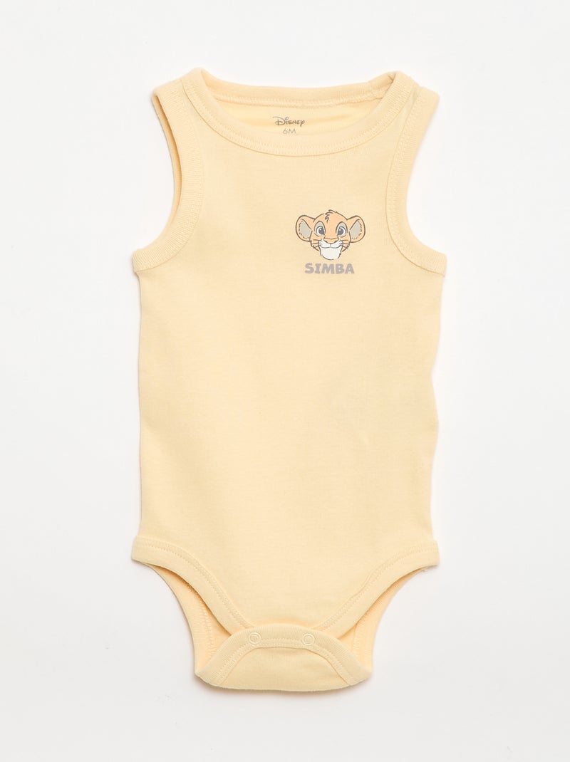 Ensemble dors-bien + body 'Disney' 'Simba' Jaune - Kiabi