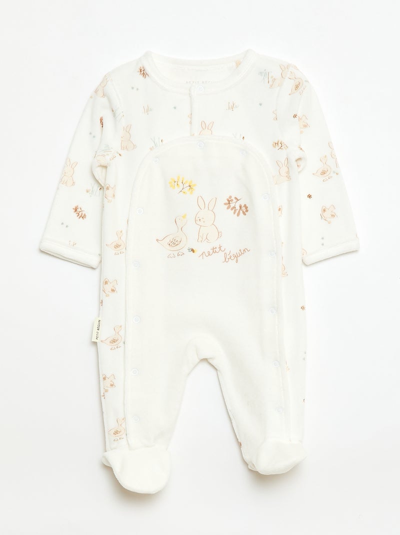 Ensemble dors bien + body + doudou - 3 pièces Blanc - Kiabi
