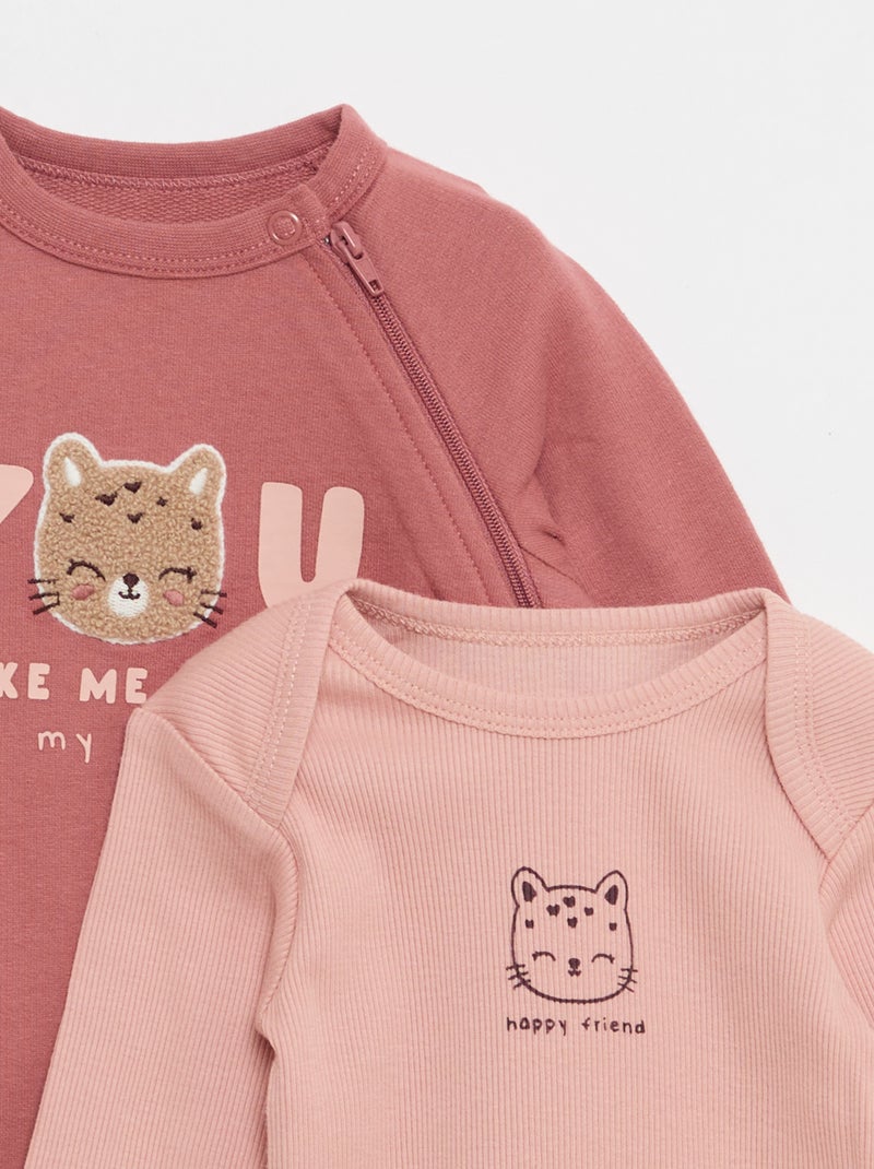 Ensemble dors-bien en molleton chaud & bodie Rose - Kiabi