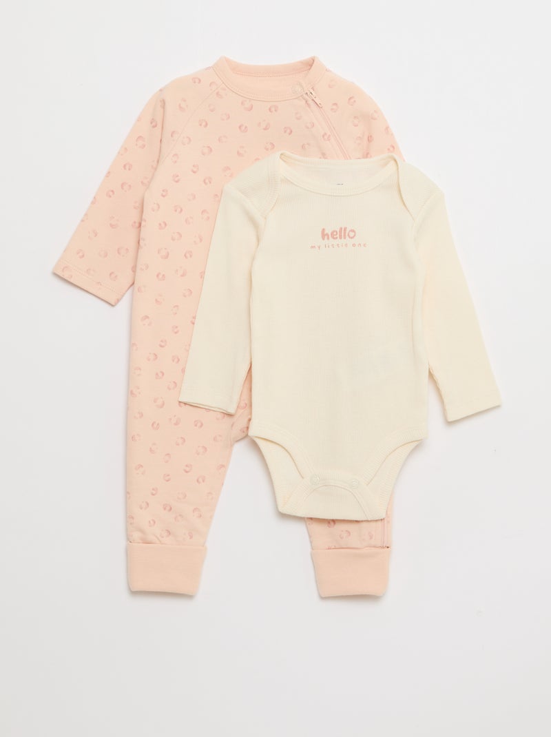 Ensemble dors-bien en molleton chaud & bodie Rose - Kiabi