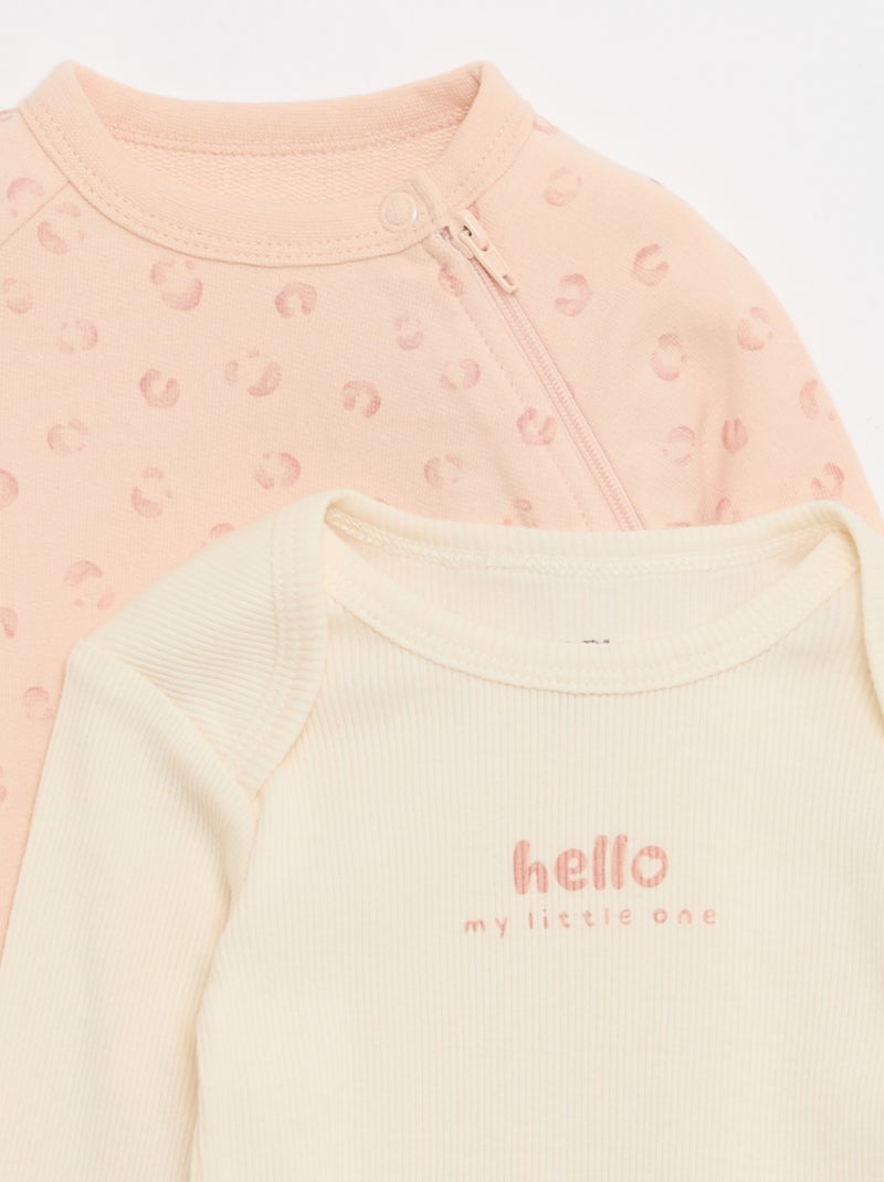 Ensemble dors-bien en molleton chaud & bodie Rose - Kiabi