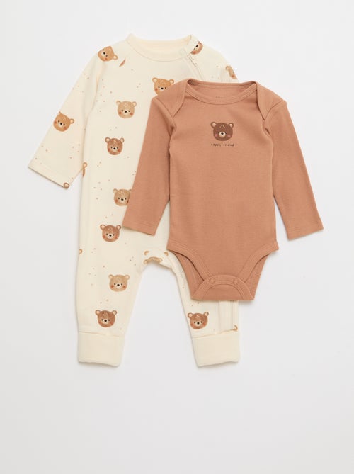 Ensemble dors-bien en molleton léger & bodie - Kiabi