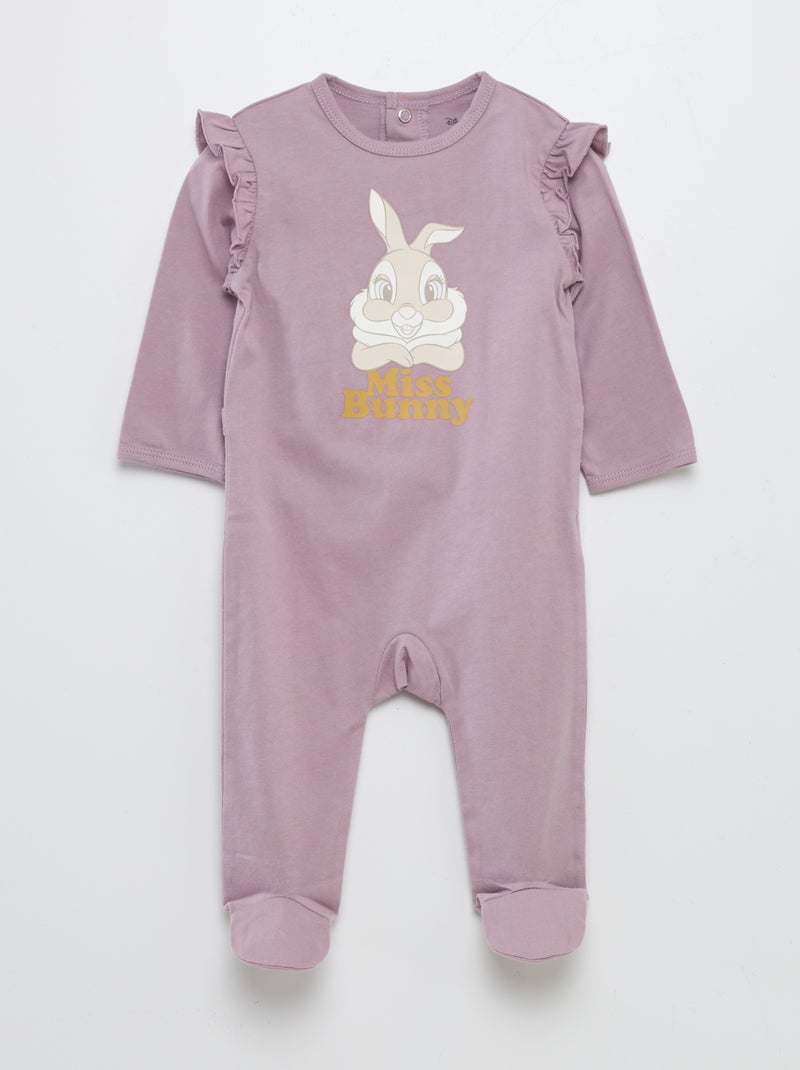 Ensemble dors-bien et body 'Miss Bunny' - 2 pièces Violet/beige - Kiabi