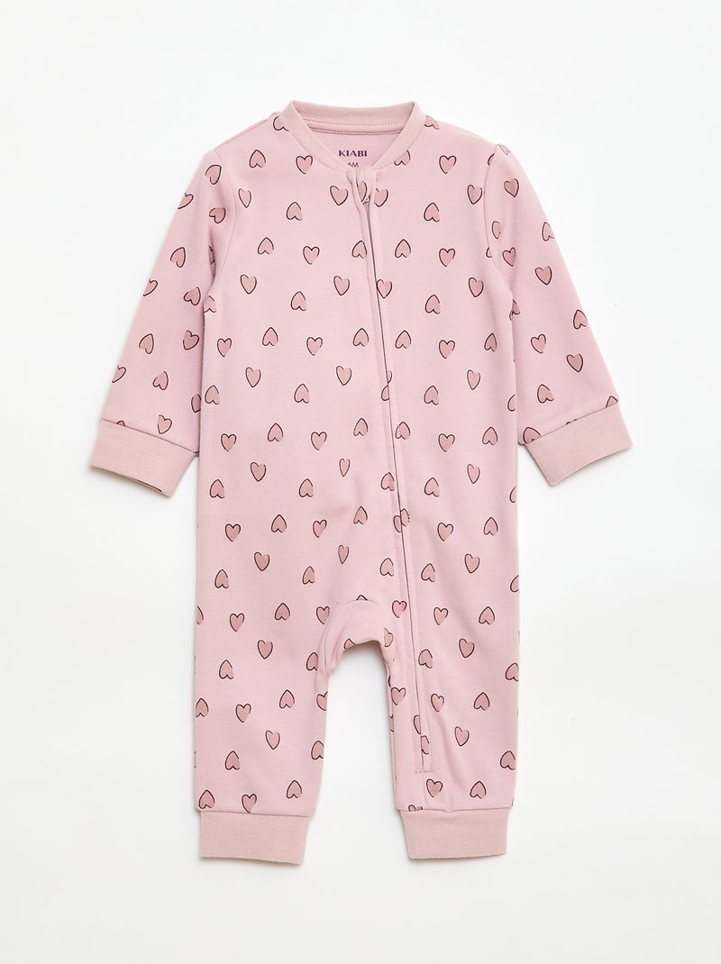 Ensemble dors-bien + gilet matelassé Rose - Kiabi