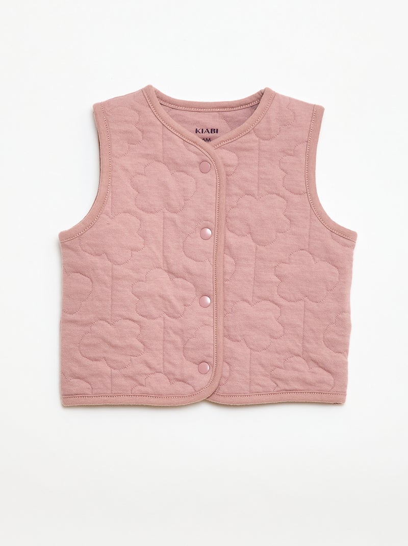 Ensemble dors-bien + gilet matelassé Rose - Kiabi