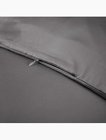 Ensemble drap housse + 2 taies - en satin de bambou - Salomé