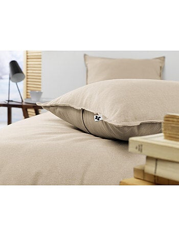 Ensemble drap housse + 2 taies - Flanelle chaude et douce - Candice