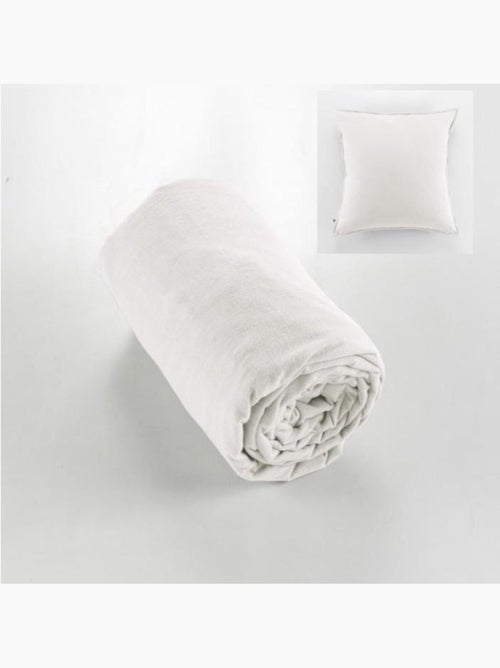 Ensemble drap housse + 2 taies - Flanelle chaude et douce - Candice - Kiabi Ensemble drap housse + 2 taies - Flanelle chaude et douce - Candice - Kiabi
