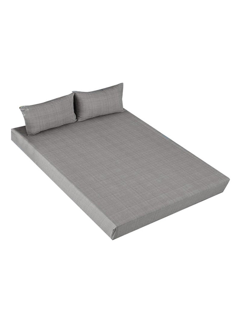 Ensemble drap housse et Taie d'oreiller Gris Gris - Kiabi