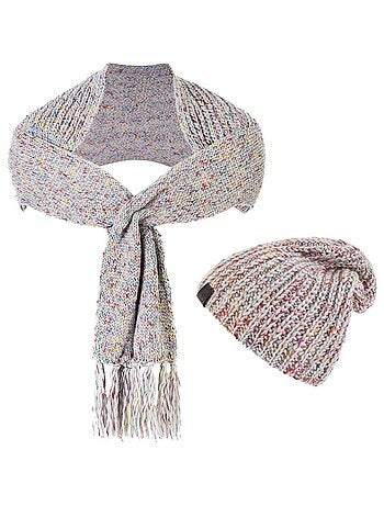 Ensemble Echarpe Bonnet Cabra - Made in UE