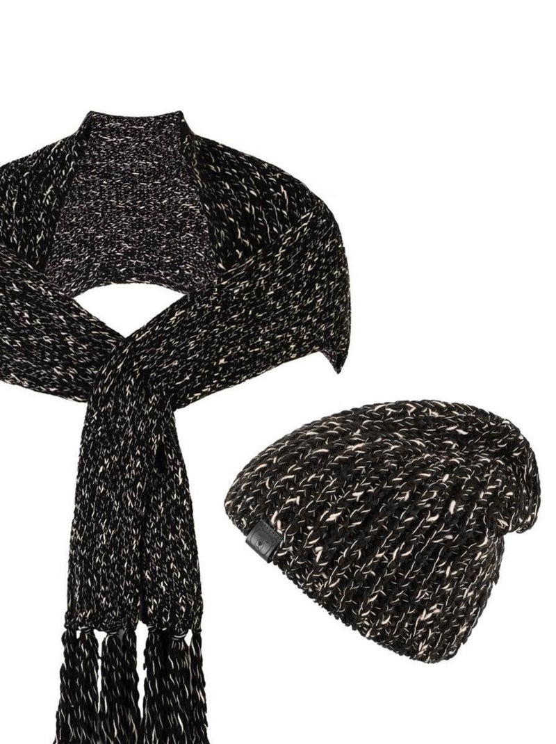 Ensemble Echarpe Bonnet Cabra - Made in UE Noir - Kiabi