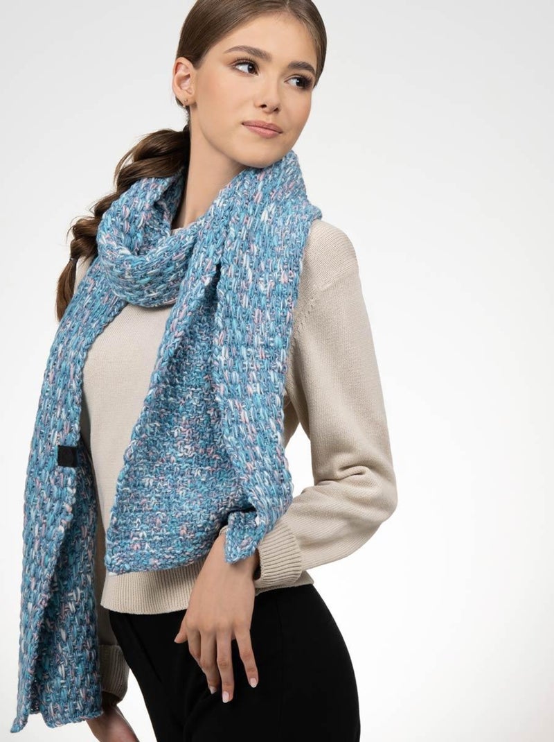 Ensemble Echarpe Bonnet Celti - Made in UE Bleu ciel - Kiabi