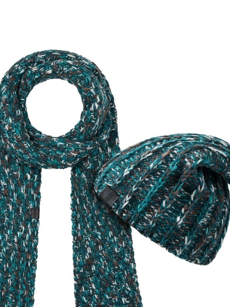 Ensemble Echarpe Bonnet Celti - Made in UE Bleu pétrole - Kiabi