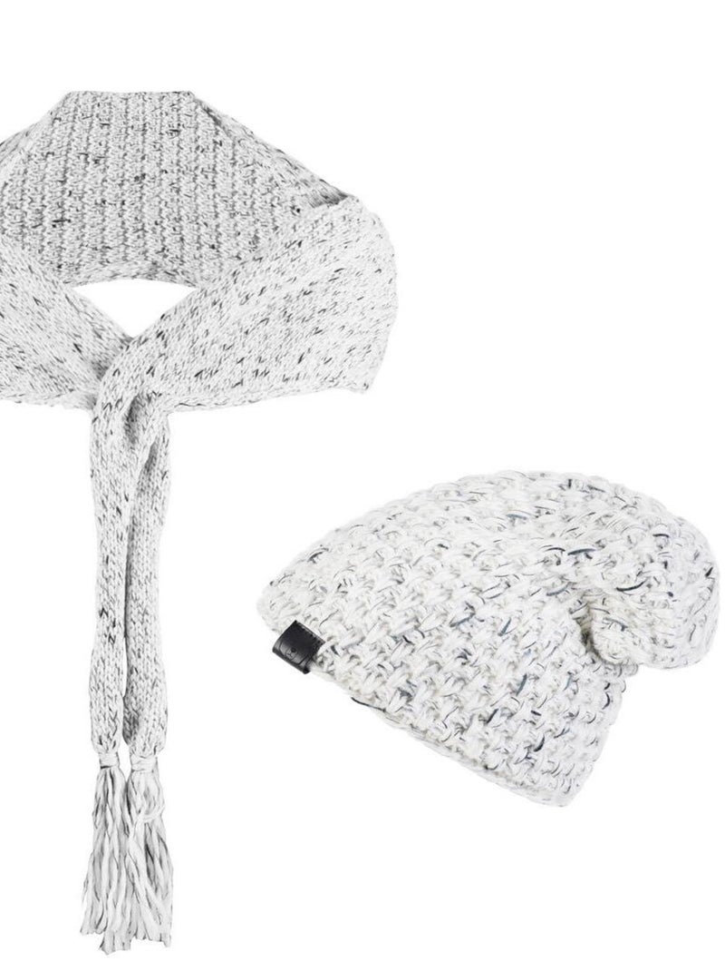 Ensemble Echarpe Bonnet Lumina - Made in UE Blanc - Kiabi
