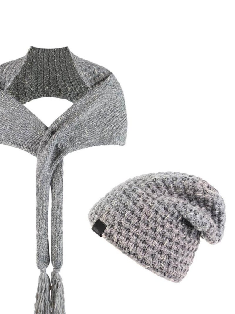 Ensemble Echarpe Bonnet Lumina - Made in UE Gris - Kiabi