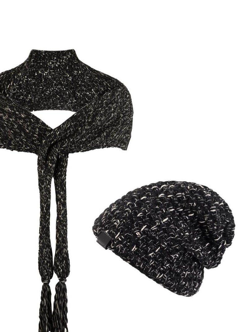 Ensemble Echarpe Bonnet Lumina - Made in UE Noir - Kiabi