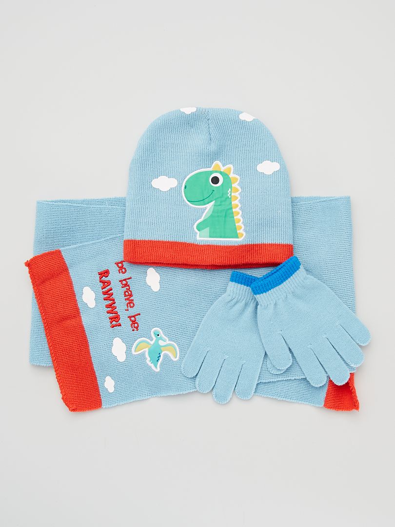 Ensemble : bonnet + écharpe + gants bébé Cuddles and Smiles