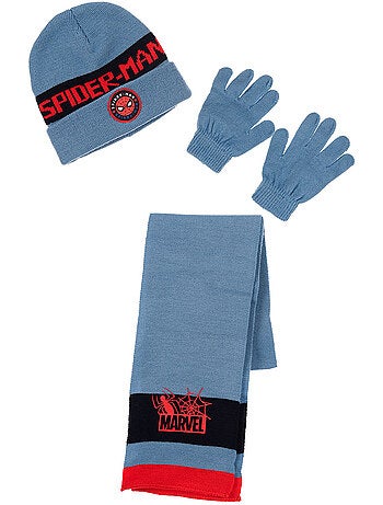 Ensemble écharpe, gants & bonnet garçon spiderman - licence officielle