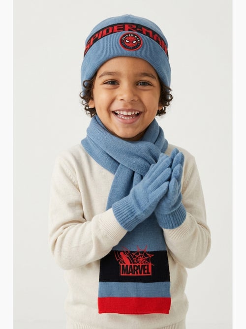 Ensemble écharpe, gants & bonnet   garçon spiderman - licence officielle - Kiabi