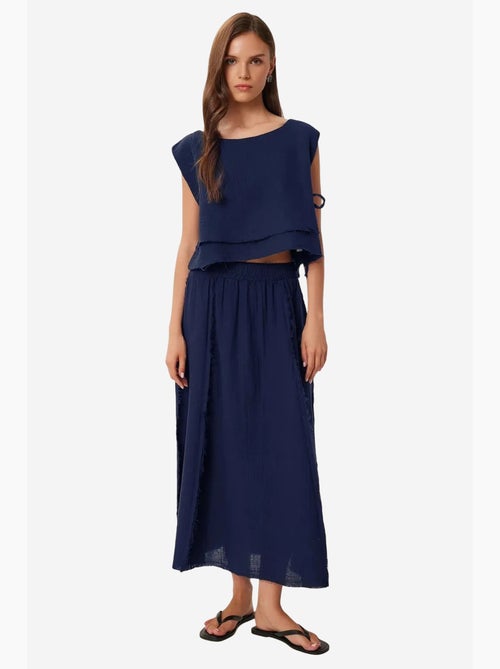 Ensemble en coton avec blouse sans manches et jupe large istanbul - Kiabi Ensemble en coton avec blouse sans manches et jupe large istanbul - Kiabi