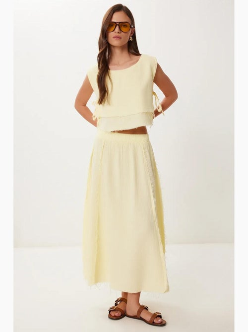 Ensemble en coton avec blouse sans manches et jupe large istanbul - Kiabi Ensemble en coton avec blouse sans manches et jupe large istanbul - Kiabi