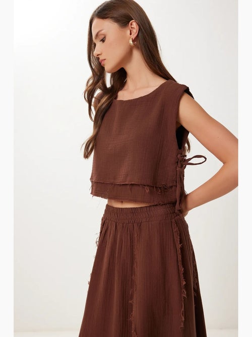Ensemble en coton avec blouse sans manches et jupe large istanbul - Kiabi Ensemble en coton avec blouse sans manches et jupe large istanbul - Kiabi