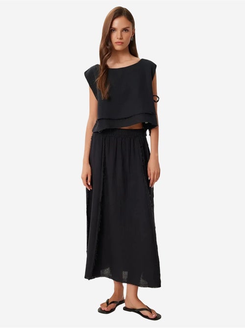 Ensemble en coton avec blouse sans manches et jupe large istanbul - Kiabi Ensemble en coton avec blouse sans manches et jupe large istanbul - Kiabi