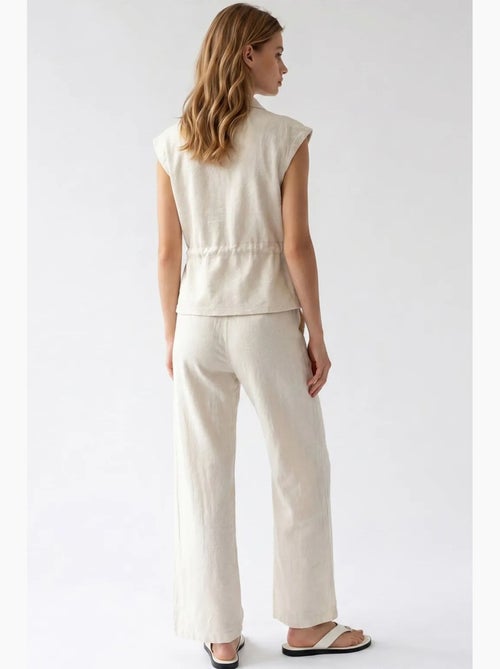 Ensemble en coton avec gilet sans manches et pantalon large mixray - Kiabi Ensemble en coton avec gilet sans manches et pantalon large mixray - Kiabi