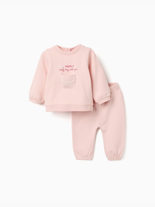 Ensemble en coton peigné avec cœur 3d - Kiabi