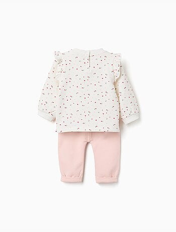 Ensemble en coton peigné avec imprimé fleuri