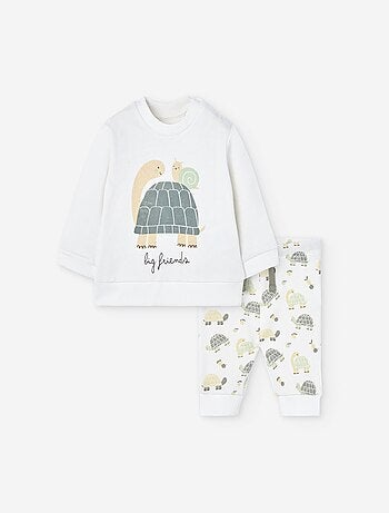 Ensemble en coton peigné avec motif