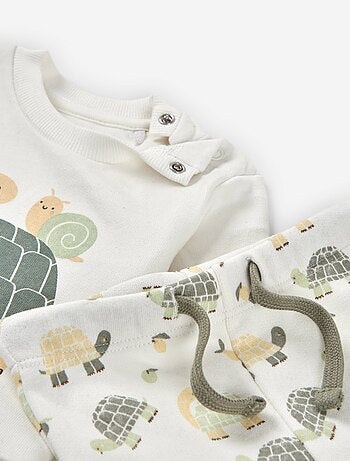 Ensemble en coton peigné avec motif