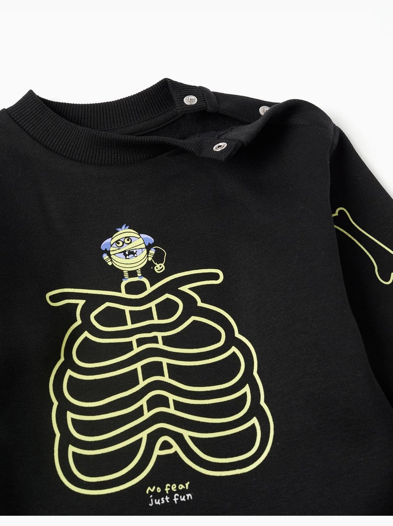 Ensemble en coton peigné qui brille dans le noir Noir - Kiabi