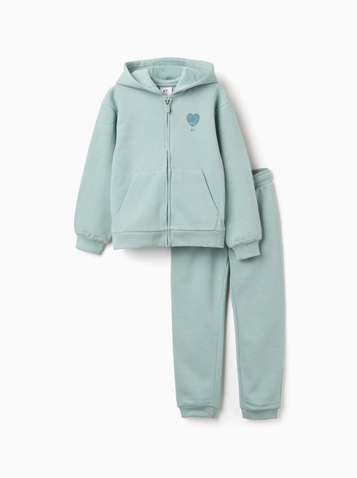 Ensemble en coton polyester Peigné de Sweat à Capuche + Pantalon - Kiabi