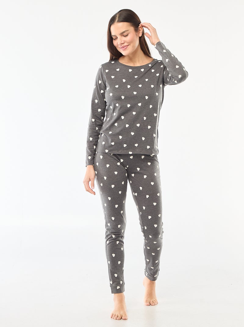 Ensemble en jersey - 2 pièces Gris - Kiabi